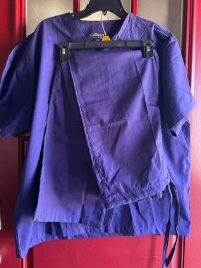 Allheart Women's Purple Scrub Top and Pants Set